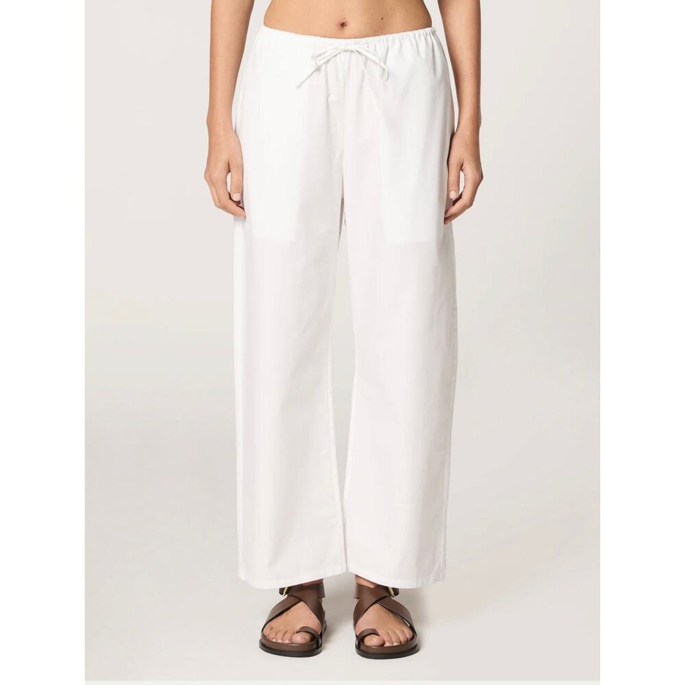 Clyque the Label Hunter Cotton Popplin Barrel Pant White XL